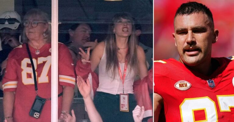 Taylor Swift fuels Travis Kelce rumours as she watches Chiefs game with his mum