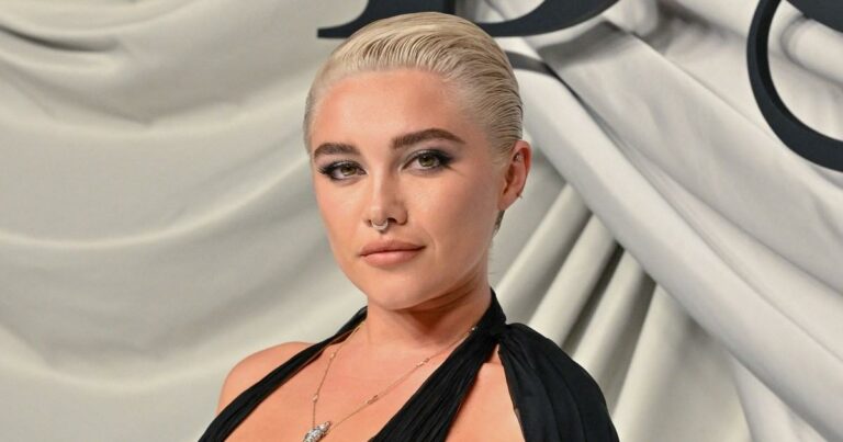 Florence Pugh masters dramatic dress swish at eye-catching PFW gala